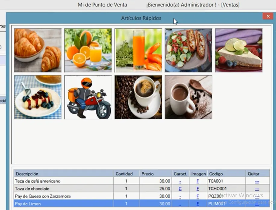 Venta de Artículos Rápidos